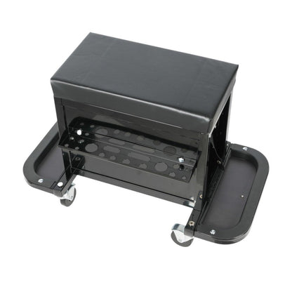 26" Black Multi-Tier Steel Tool Chest With Lid