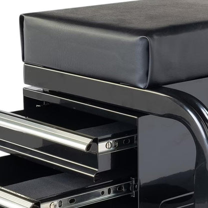 13" Black Multi-Tier Steel Tool Chest With Lid