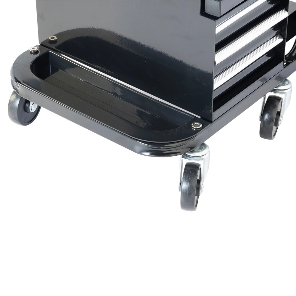 13" Black Multi-Tier Steel Tool Chest With Lid