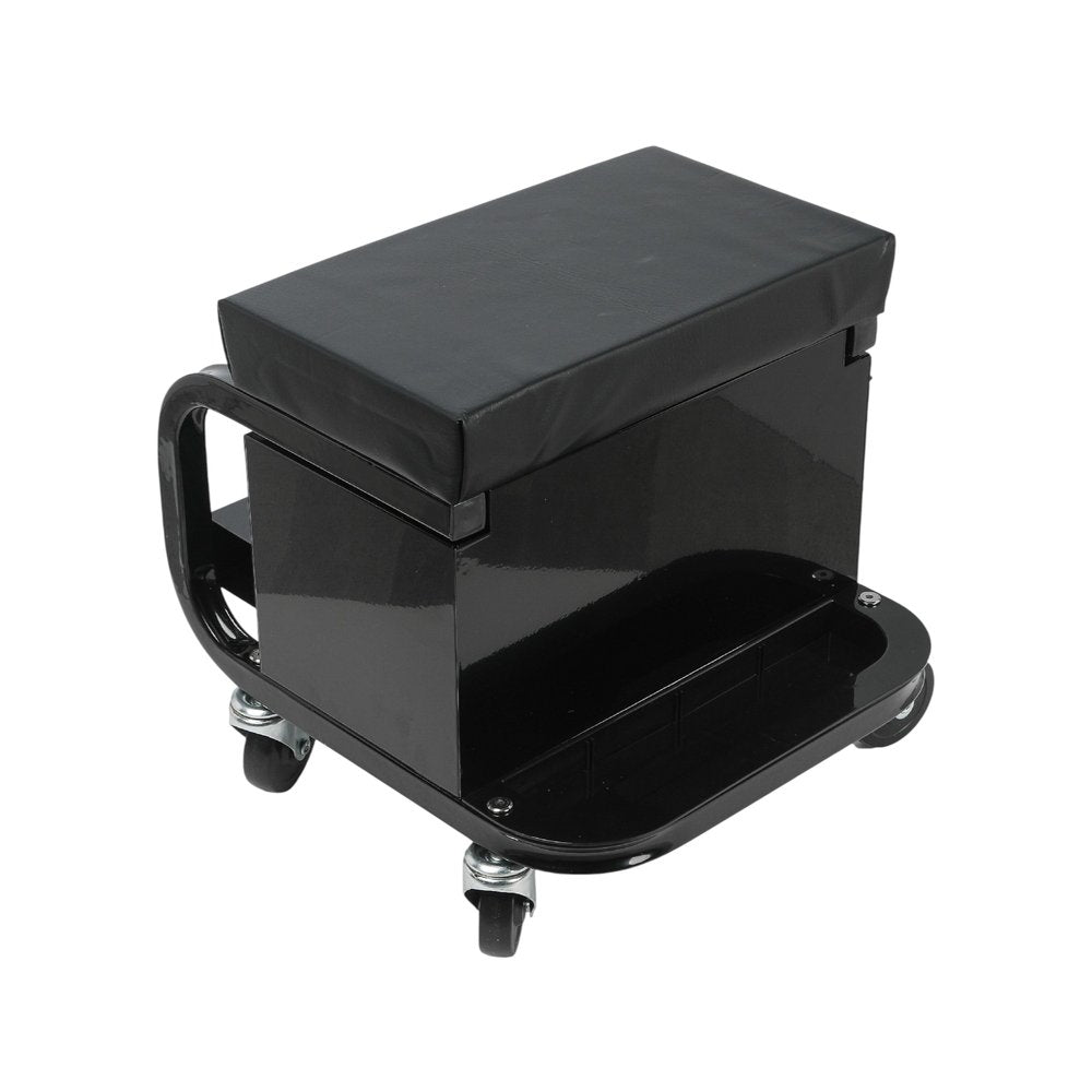 13" Black Multi-Tier Steel Tool Chest With Lid