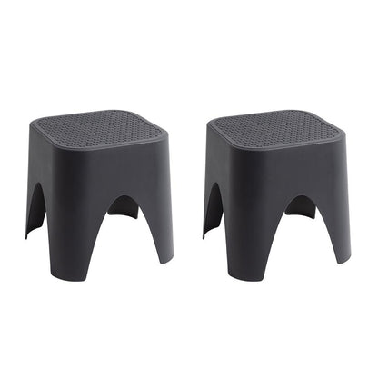 15" Plastic Outdoor Footstool Ottoman