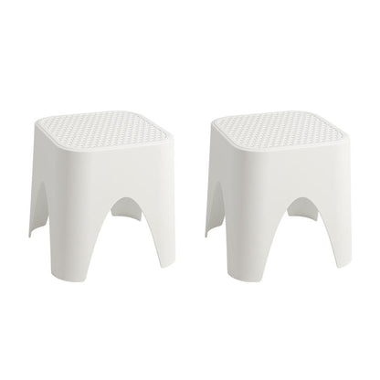 15" Plastic Outdoor Footstool Ottoman