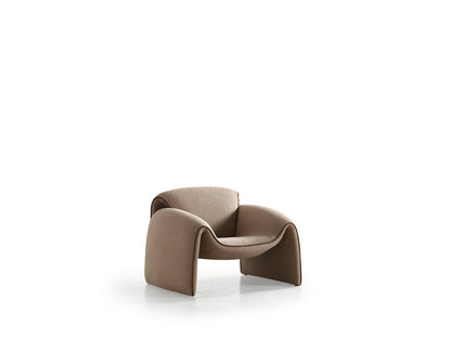 39" Taupe Boucle Lounge Chair