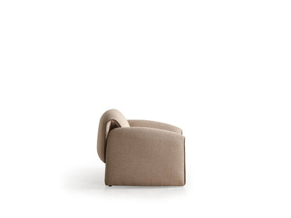 39" Taupe Boucle Lounge Chair