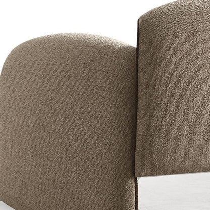39" Taupe Boucle Lounge Chair