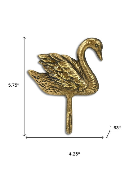 4" Gold Frame Material Bird Wall Hook Wall Hooks