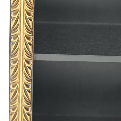 14" Black Wood Wall Mounted Accent Shelf