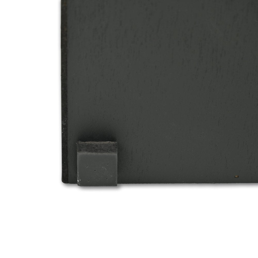 14" Black Wood Wall Mounted Accent Shelf