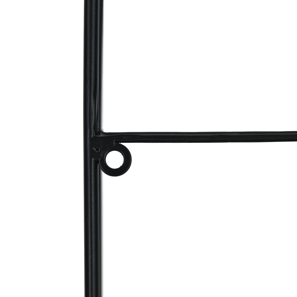 13" Black Metal Wall Mounted Accent Shelf
