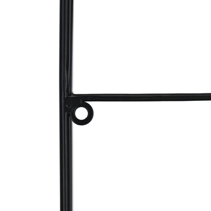 13" Black Metal Wall Mounted Accent Shelf