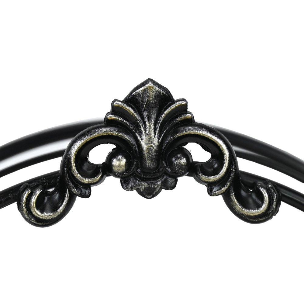 13" Black Metal Wall Mounted Accent Shelf