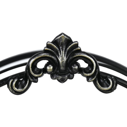 13" Black Metal Wall Mounted Accent Shelf