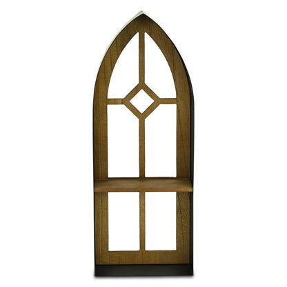 9" Black Metal Wall Mounted Accent Shelf