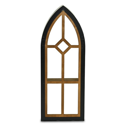 9" Black Metal Wall Mounted Accent Shelf