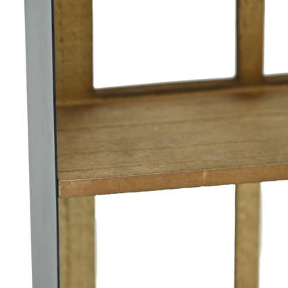 9" Black Metal Wall Mounted Accent Shelf
