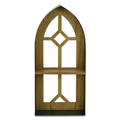 9" Black Metal Wall Mounted Accent Shelf