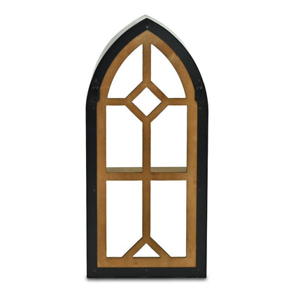9" Black Metal Wall Mounted Accent Shelf