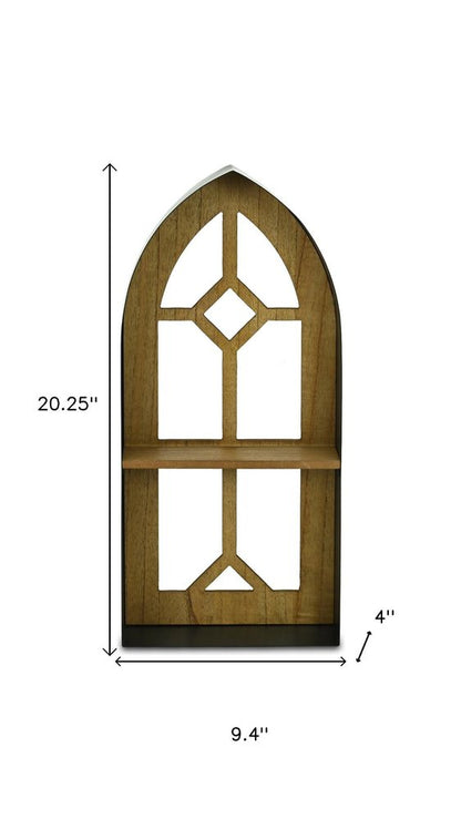 9" Black Metal Wall Mounted Accent Shelf