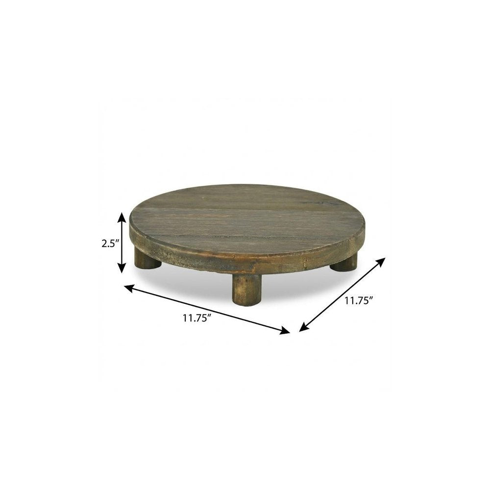 12" Brown Solid Wood Desk Organizer
