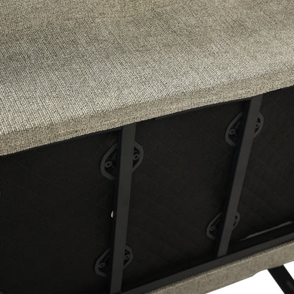 77" Gray Fabric Convertible Futon Sleeper Reclining Sofa