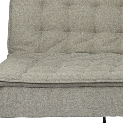 77" Gray Fabric Convertible Futon Sleeper Reclining Sofa