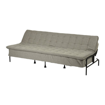 77" Gray Fabric Convertible Futon Sleeper Reclining Sofa