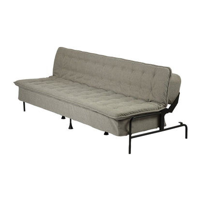 77" Gray Fabric Convertible Futon Sleeper Reclining Sofa