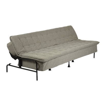 77" Gray Fabric Convertible Futon Sleeper Reclining Sofa