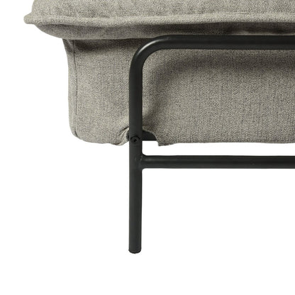 77" Gray Fabric Convertible Futon Sleeper Reclining Sofa