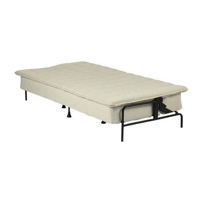 77" Beige Fabric Convertible Futon Sleeper Reclining Sofa