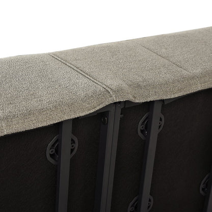 79" Gray Fabric Convertible Futon Sleeper Reclining Sofa
