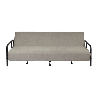 79" Gray Fabric Convertible Futon Sleeper Reclining Sofa