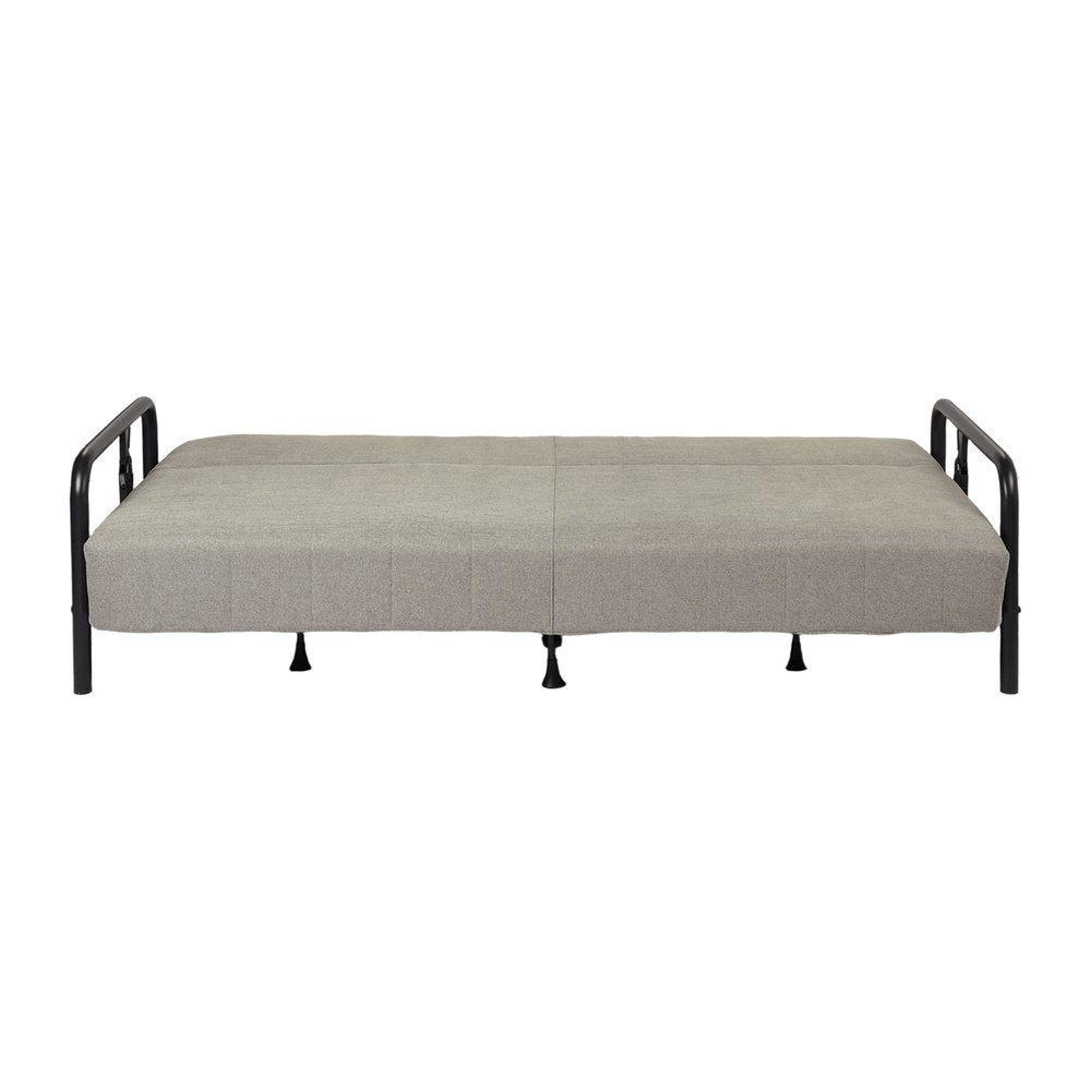 79" Gray Fabric Convertible Futon Sleeper Reclining Sofa