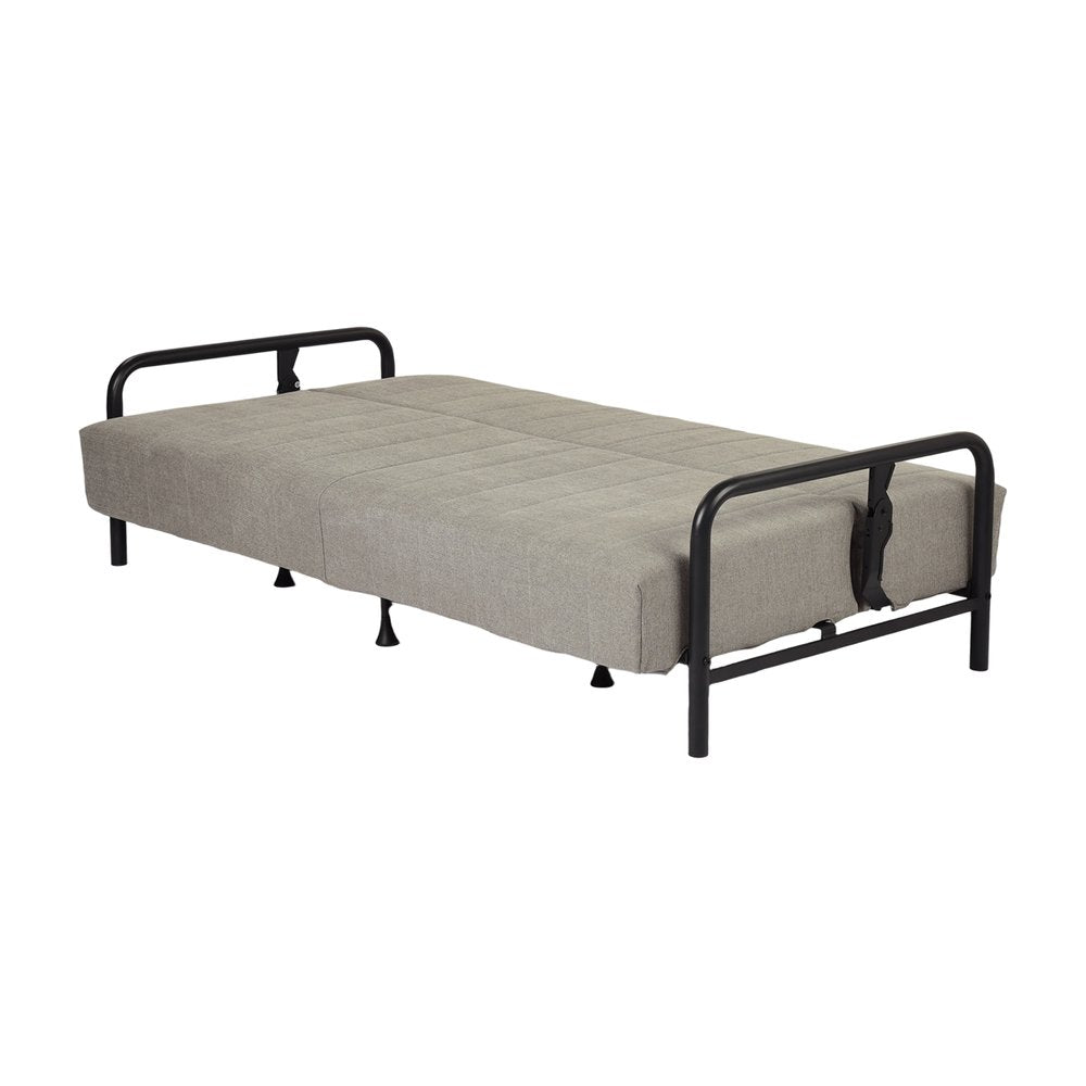79" Gray Fabric Convertible Futon Sleeper Reclining Sofa