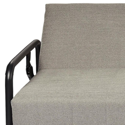 79" Gray Fabric Convertible Futon Sleeper Reclining Sofa