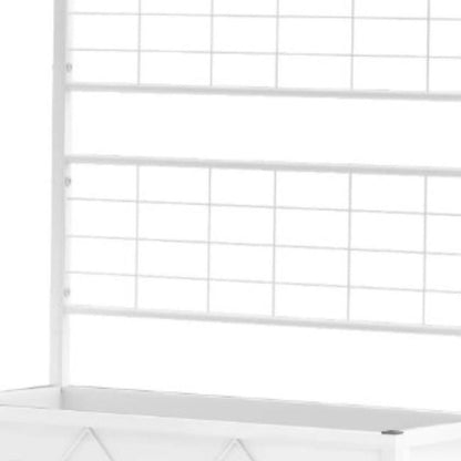 47" X 35" White Steel Rectangular Planter Box