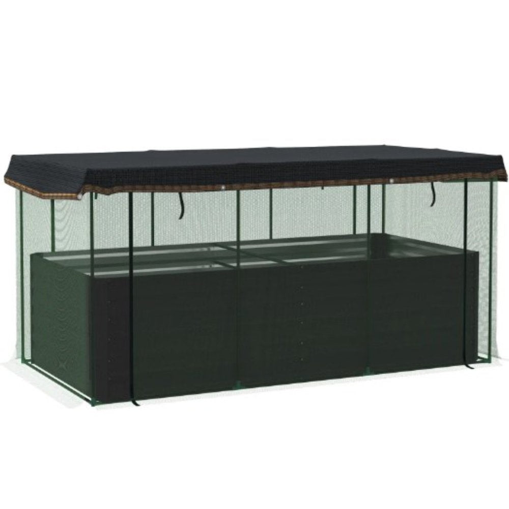 43" X 91" Green Steel Rectangular Planter Box