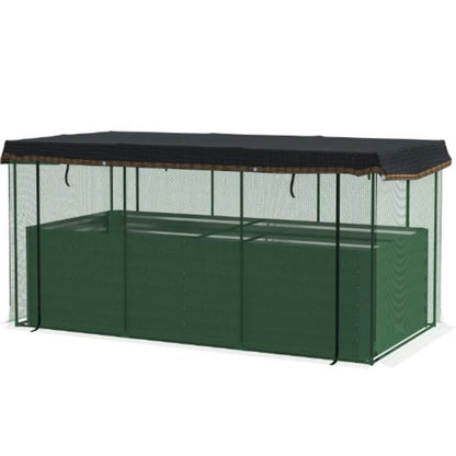 43" X 91" Green Steel Rectangular Planter Box