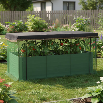 43" X 91" Green Steel Rectangular Planter Box
