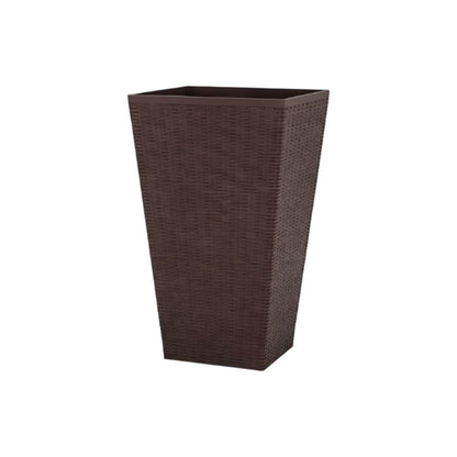 Set of Three Brown Recycled Plastic Rectangular Planter Box