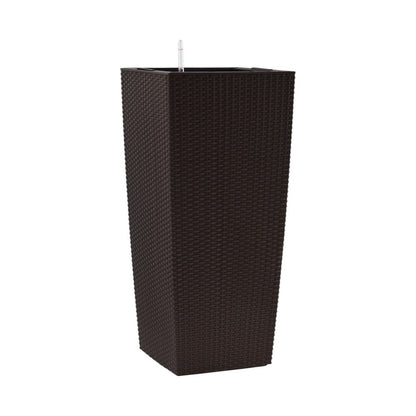 30" X 15" Brown Recycled Plastic Rectangular Self Watering Planter Box