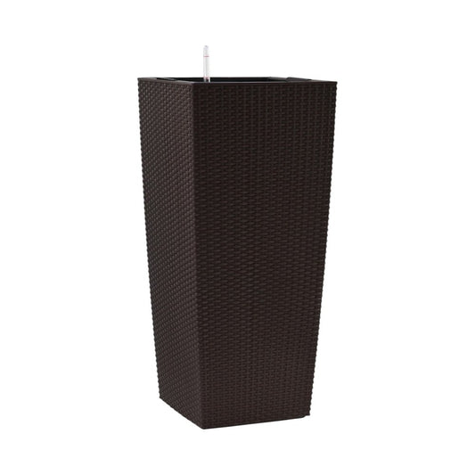 30" X 15" Brown Recycled Plastic Rectangular Self Watering Planter Box