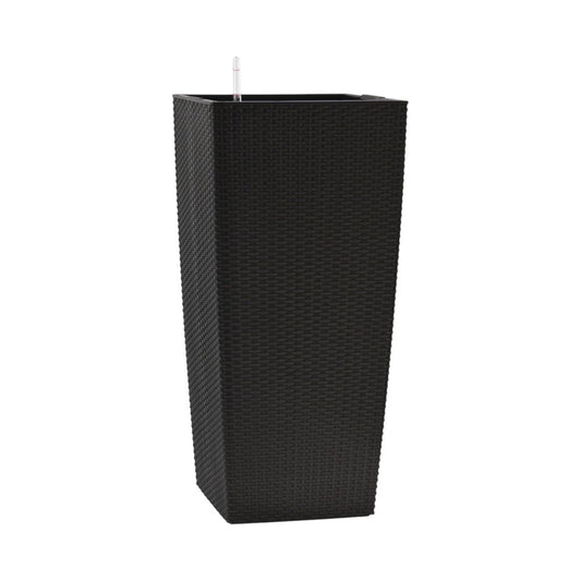 30" X 15" Black Recycled Plastic Rectangular Self Watering Planter Box