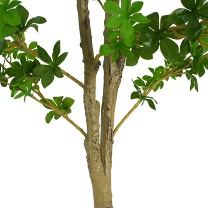 76" Green Artificial In Cylindrical Black Pot