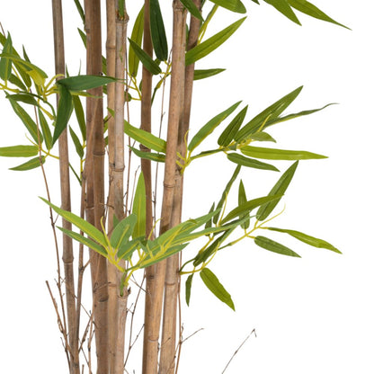 70" Green Artificial Bamboo Tree In Cylindrical Black Pot