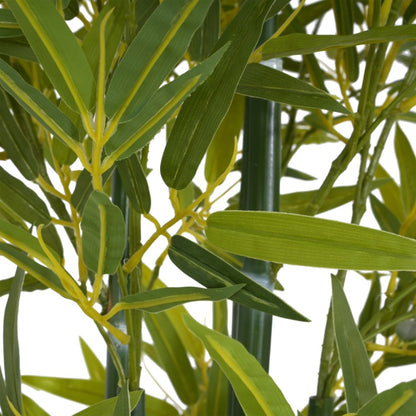 Set of Two 61" Green Artificial Bamboo Tree In Cylindrical Black Pot