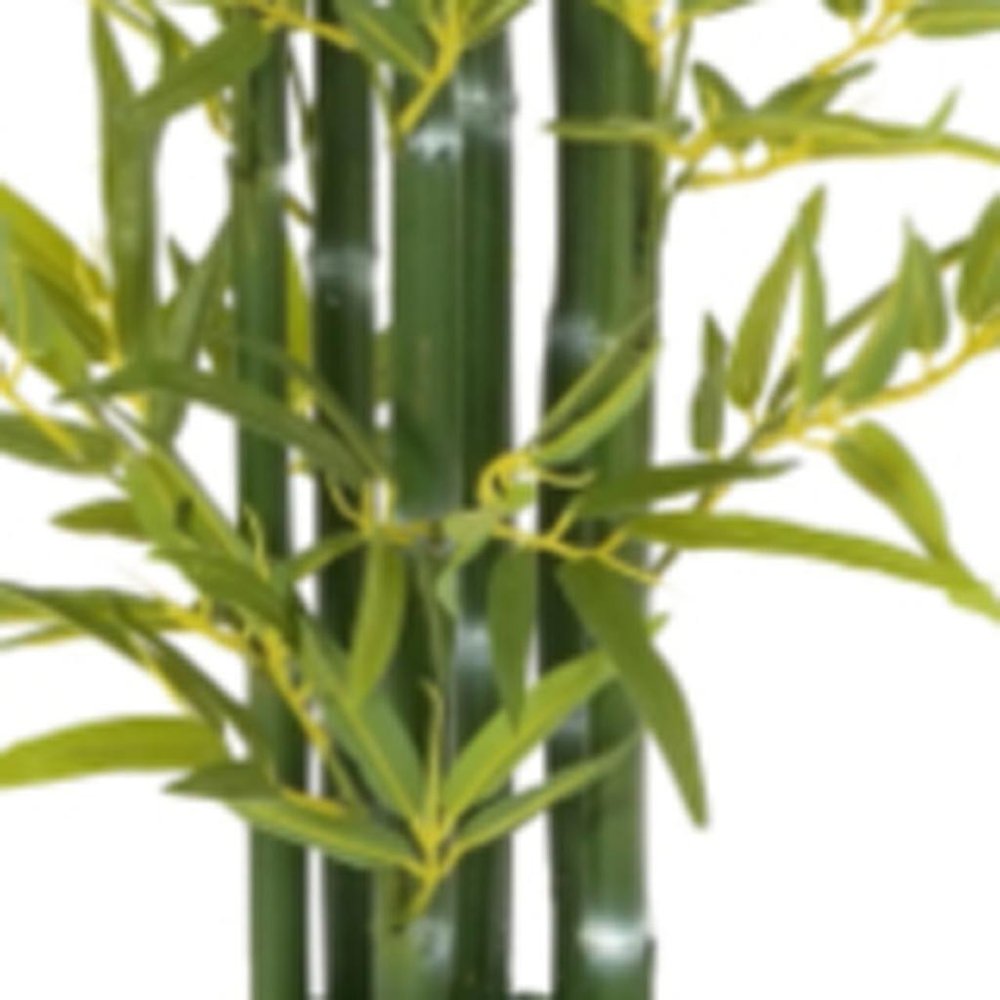 Set of Two 61" Green Artificial Bamboo Tree In Cylindrical Black Pot