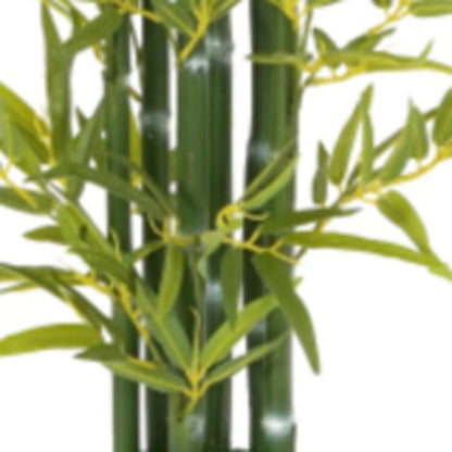 Set of Two 61" Green Artificial Bamboo Tree In Cylindrical Black Pot