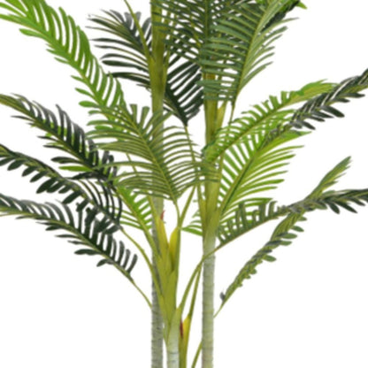 Set of Two 79" Green Artificial Palm Tree In Cylindrical Black Pot