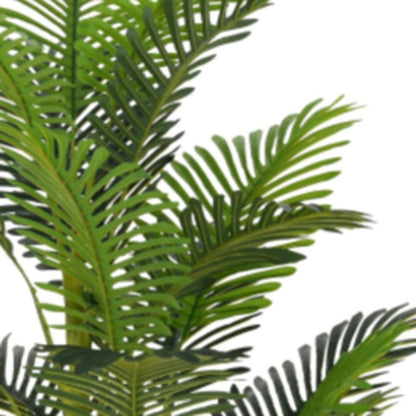 Set of Two 61" Green Artificial Palm Tree In Cylindrical Black Pot